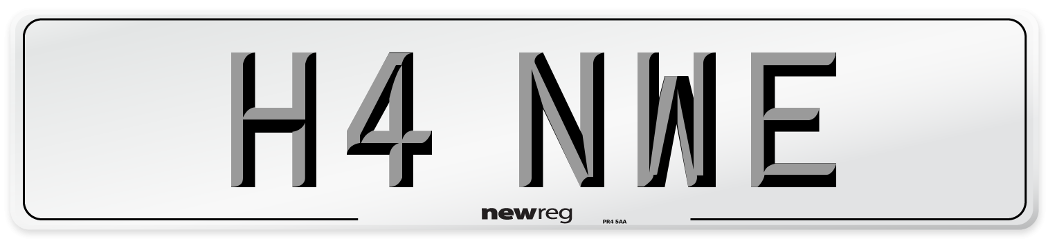 H4 NWE Number Plate from New Reg